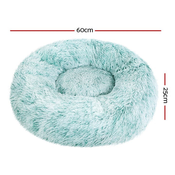 i.Pet Pet bed Dog Cat Calming Pet bed Small 60cm Teal Sleeping Comfy Cave Washable i.Pet